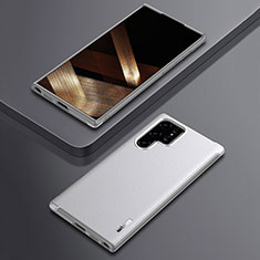 Soft Silicone Gel Leather Snap On Case Cover S03 for Samsung Galaxy S24 Ultra 5G White