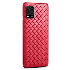 Soft Silicone Gel Leather Snap On Case Cover S03 for Xiaomi Mi 10 Lite Red