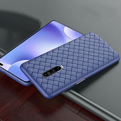 Soft Silicone Gel Leather Snap On Case Cover S03 for Xiaomi Redmi K30 4G Blue