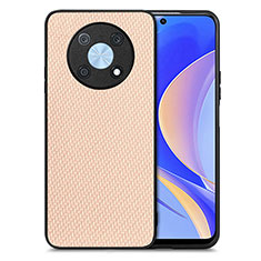 Soft Silicone Gel Leather Snap On Case Cover S03D for Huawei Nova Y90 Gold