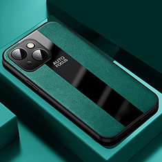 Soft Silicone Gel Leather Snap On Case Cover S04 for Apple iPhone 13 Mini Green