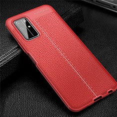 Soft Silicone Gel Leather Snap On Case Cover S04 for Huawei Honor 30S Red