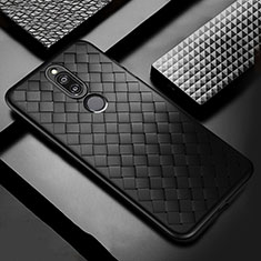 Soft Silicone Gel Leather Snap On Case Cover S04 for Huawei Mate 10 Lite Black