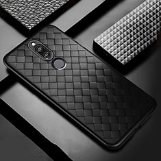 Soft Silicone Gel Leather Snap On Case Cover S04 for Huawei Nova 2i Black