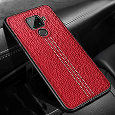 Soft Silicone Gel Leather Snap On Case Cover S04 for Huawei Nova 5z Red