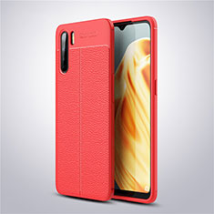 Soft Silicone Gel Leather Snap On Case Cover S04 for Oppo A91 Red