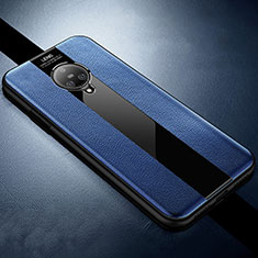 Soft Silicone Gel Leather Snap On Case Cover S04 for Vivo Nex 3 Blue