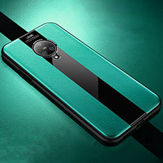 Soft Silicone Gel Leather Snap On Case Cover S04 for Vivo Nex 3 Green