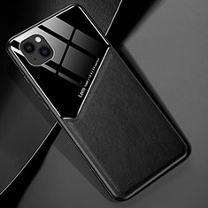 Soft Silicone Gel Leather Snap On Case Cover S05 for Apple iPhone 14 Black