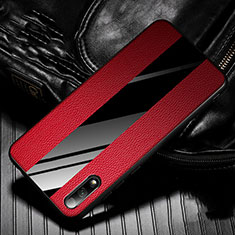 Soft Silicone Gel Leather Snap On Case Cover S05 for Huawei Honor 9X Red