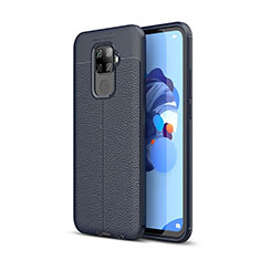 Soft Silicone Gel Leather Snap On Case Cover S05 for Huawei Mate 30 Lite Blue