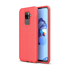 Soft Silicone Gel Leather Snap On Case Cover S05 for Huawei Nova 5i Pro Red