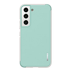 Soft Silicone Gel Leather Snap On Case Cover S05 for Samsung Galaxy S21 5G Green