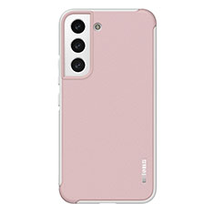 Soft Silicone Gel Leather Snap On Case Cover S05 for Samsung Galaxy S21 Plus 5G Pink