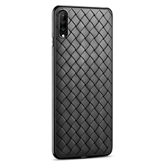 Soft Silicone Gel Leather Snap On Case Cover S06 for Huawei P Smart Pro (2019) Black