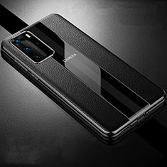 Soft Silicone Gel Leather Snap On Case Cover S06 for Huawei P40 Pro Black