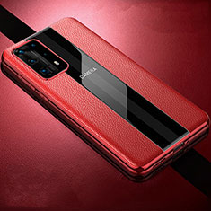 Soft Silicone Gel Leather Snap On Case Cover S06 for Huawei P40 Pro+ Plus Red