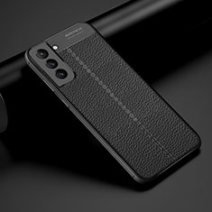 Soft Silicone Gel Leather Snap On Case Cover S06 for Samsung Galaxy S25 Plus 5G Black