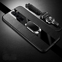 Soft Silicone Gel Leather Snap On Case Cover S06 for Xiaomi Redmi Note 8 Pro Black