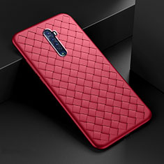 Soft Silicone Gel Leather Snap On Case Cover S07 for Oppo Reno2 Red