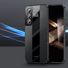 Soft Silicone Gel Leather Snap On Case Cover S07 for Samsung Galaxy S24 Plus 5G Black