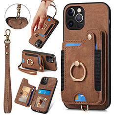 Soft Silicone Gel Leather Snap On Case Cover SD1 for Apple iPhone 14 Pro Max Brown