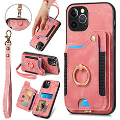 Soft Silicone Gel Leather Snap On Case Cover SD1 for Apple iPhone 14 Pro Max Pink