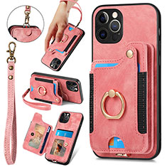 Soft Silicone Gel Leather Snap On Case Cover SD1 for Apple iPhone 14 Pro Pink