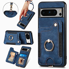 Soft Silicone Gel Leather Snap On Case Cover SD1 for Google Pixel 6a 5G Blue