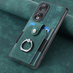 Soft Silicone Gel Leather Snap On Case Cover SD1 for Huawei Honor 90 5G Green