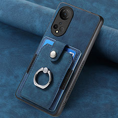 Soft Silicone Gel Leather Snap On Case Cover SD1 for Huawei Honor X7 Blue