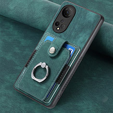Soft Silicone Gel Leather Snap On Case Cover SD1 for Huawei Honor X7 Green
