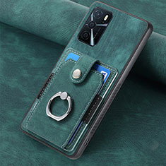 Soft Silicone Gel Leather Snap On Case Cover SD1 for Oppo A16 Green