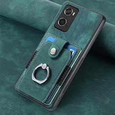 Soft Silicone Gel Leather Snap On Case Cover SD1 for Oppo A36 Green