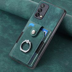 Soft Silicone Gel Leather Snap On Case Cover SD1 for Oppo F19 Green