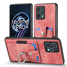 Soft Silicone Gel Leather Snap On Case Cover SD1 for Realme 9 Pro+ Plus 5G Pink