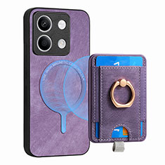Soft Silicone Gel Leather Snap On Case Cover SD1 for Xiaomi Redmi Note 13 5G Clove Purple