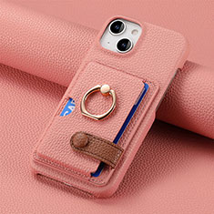 Soft Silicone Gel Leather Snap On Case Cover SD17 for Apple iPhone 13 Rose Gold
