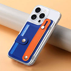 Soft Silicone Gel Leather Snap On Case Cover SD19 for Apple iPhone 14 Pro Blue