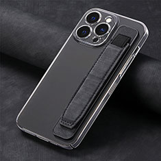 Soft Silicone Gel Leather Snap On Case Cover SD2 for Apple iPhone 14 Pro Max Black