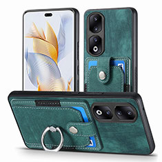 Soft Silicone Gel Leather Snap On Case Cover SD2 for Huawei Honor 90 Pro 5G Green