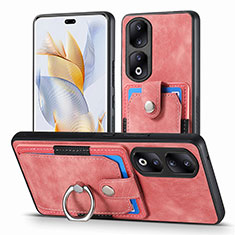Soft Silicone Gel Leather Snap On Case Cover SD2 for Huawei Honor 90 Pro 5G Pink