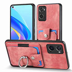 Soft Silicone Gel Leather Snap On Case Cover SD2 for Oppo A36 Pink