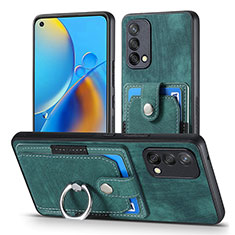 Soft Silicone Gel Leather Snap On Case Cover SD2 for Oppo A74 4G Green