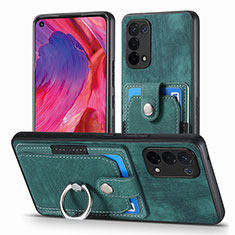Soft Silicone Gel Leather Snap On Case Cover SD2 for Oppo A93 5G Green