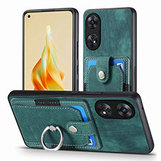 Soft Silicone Gel Leather Snap On Case Cover SD2 for Oppo Reno8 T 4G Green