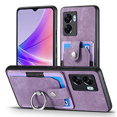 Soft Silicone Gel Leather Snap On Case Cover SD2 for Realme Narzo 50 5G Clove Purple