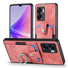 Soft Silicone Gel Leather Snap On Case Cover SD2 for Realme V23 5G Pink