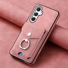 Soft Silicone Gel Leather Snap On Case Cover SD3 for Samsung Galaxy A14 5G Pink