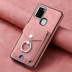 Soft Silicone Gel Leather Snap On Case Cover SD3 for Samsung Galaxy A21s Pink